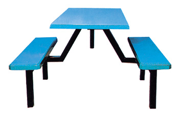 永固-E-002四位条凳餐桌